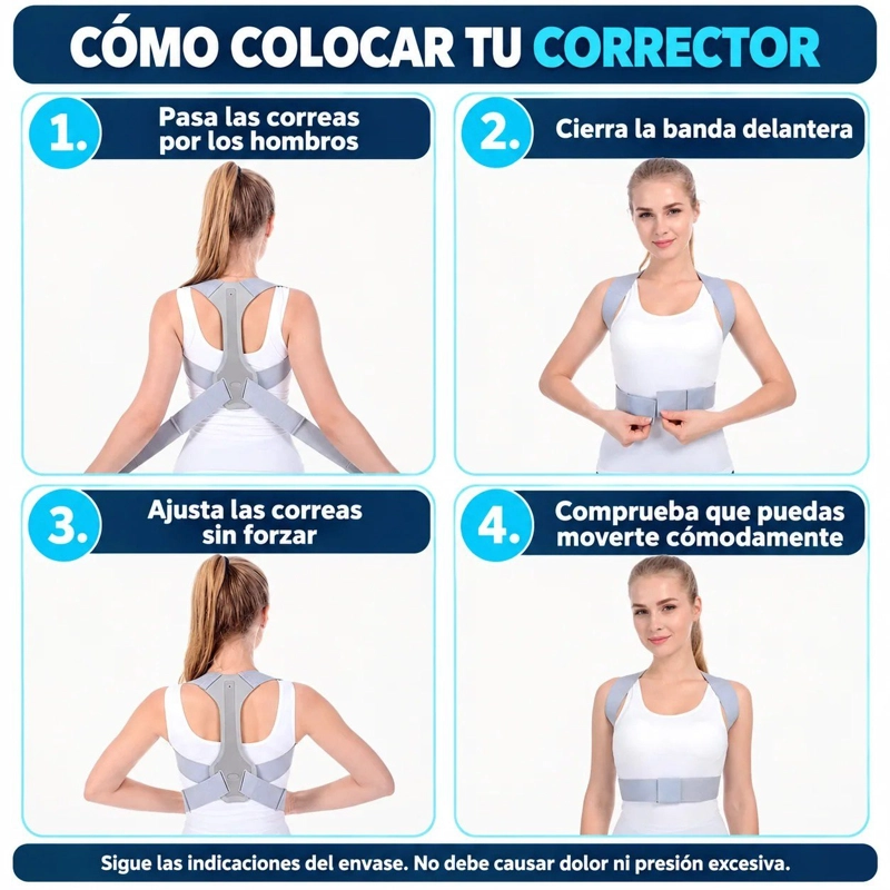 CORRECTOR RECOVERY POSTURA MANTIENE ESPALDA CINTURA Y HOMBRO MANERA UNIFORME - 5