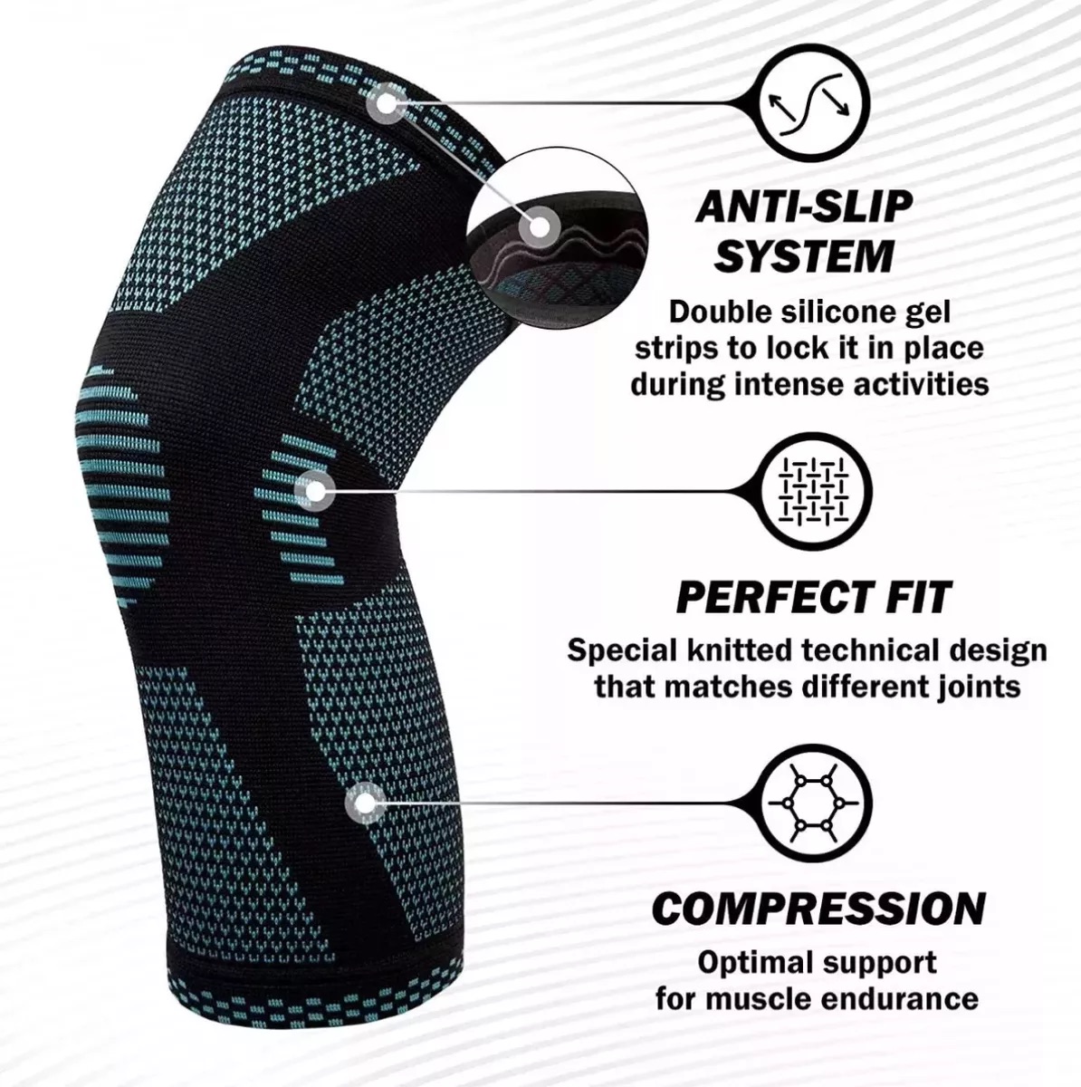 RODILLERA RECOVERY DEPORTIVA SOPORTE LATERAL FRONTAL ARTRITIS PÁDEL GYM DOLORES LESIONES MUSCULARES - 4