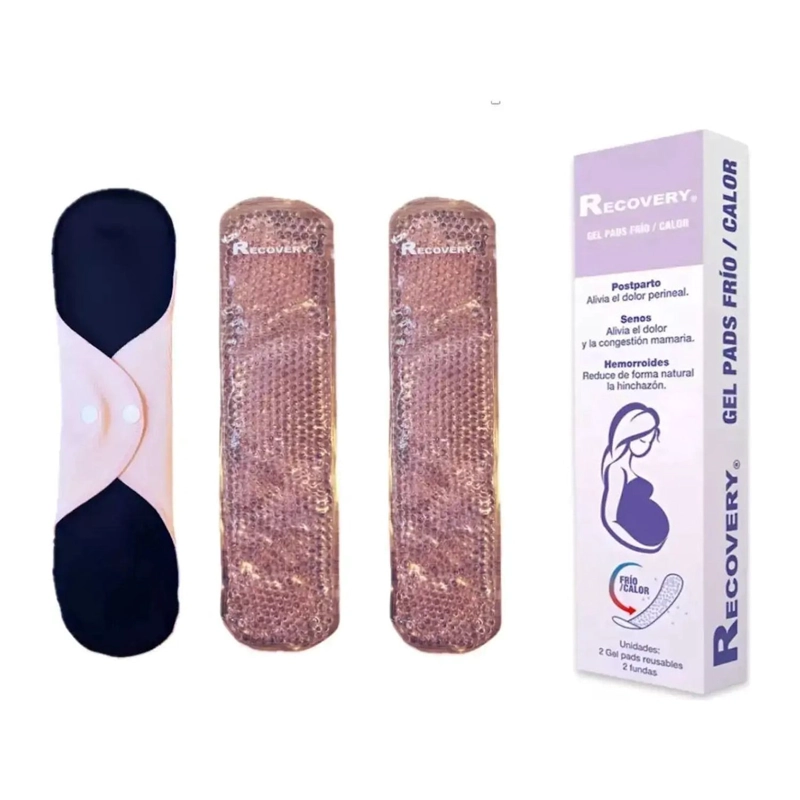 COMPRESA RECOVERY POSTPARTO ALIVIA DOLOR PERINEAL FRIO/CALOR 2 UNIDADES - 1