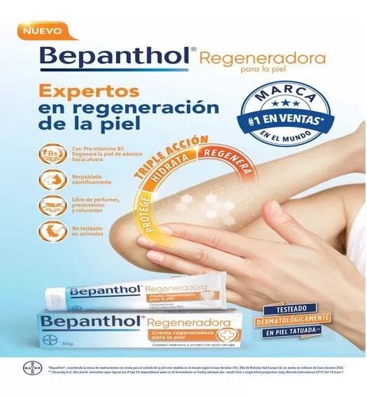 CREMA BEPANTHOL REGENERADORA CICATRIZACION POST-TATUAJE 30GR - 3