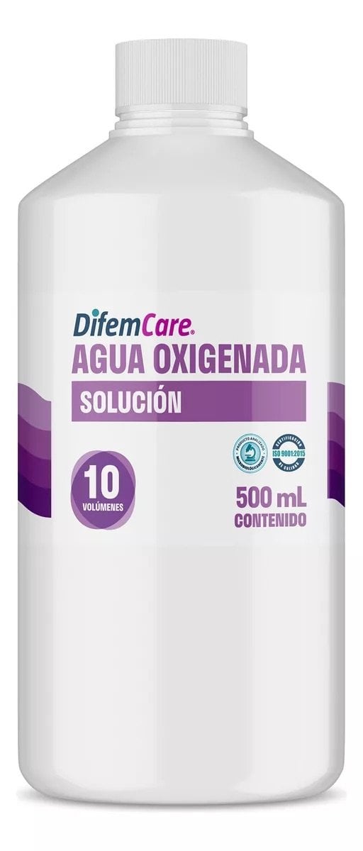 AGUA OXIGENADA SOLUCIÓN 10 VOLÚMENES 500 ML DIFEMCARE - 1
