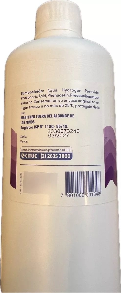 AGUA OXIGENADA SOLUCIÓN 10 VOLÚMENES 500 ML DIFEMCARE - 2