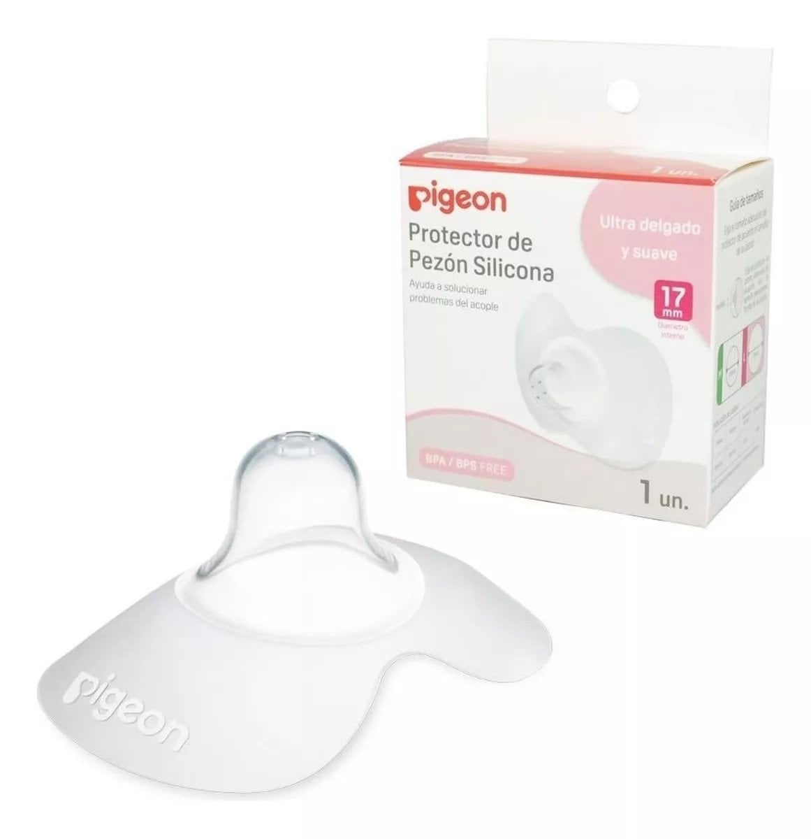 PROTECTOR DE PEZON SILICONA TALLA L 17MM 1 UNIDAD PIGEON - 1