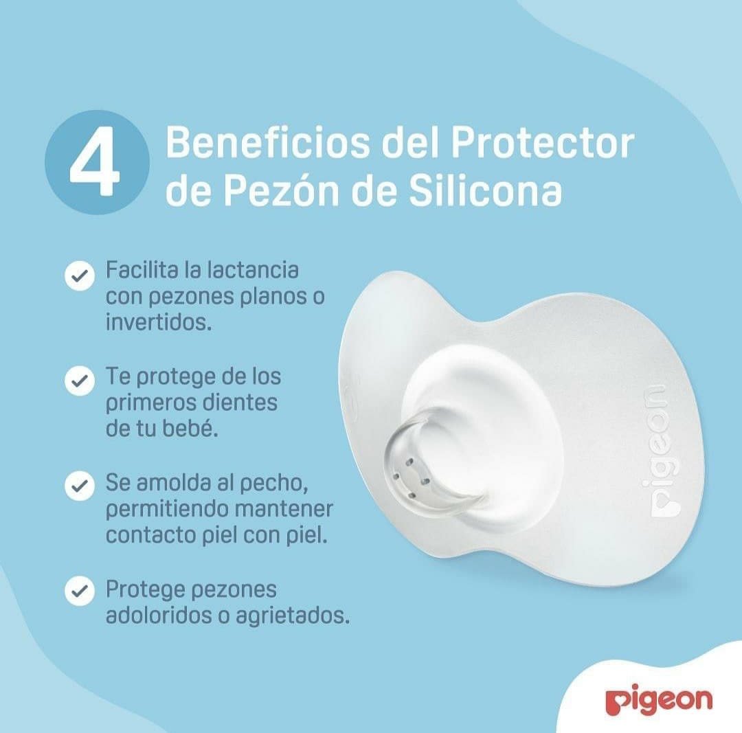 PROTECTOR DE PEZON SILICONA TALLA L 17MM 1 UNIDAD PIGEON - 4