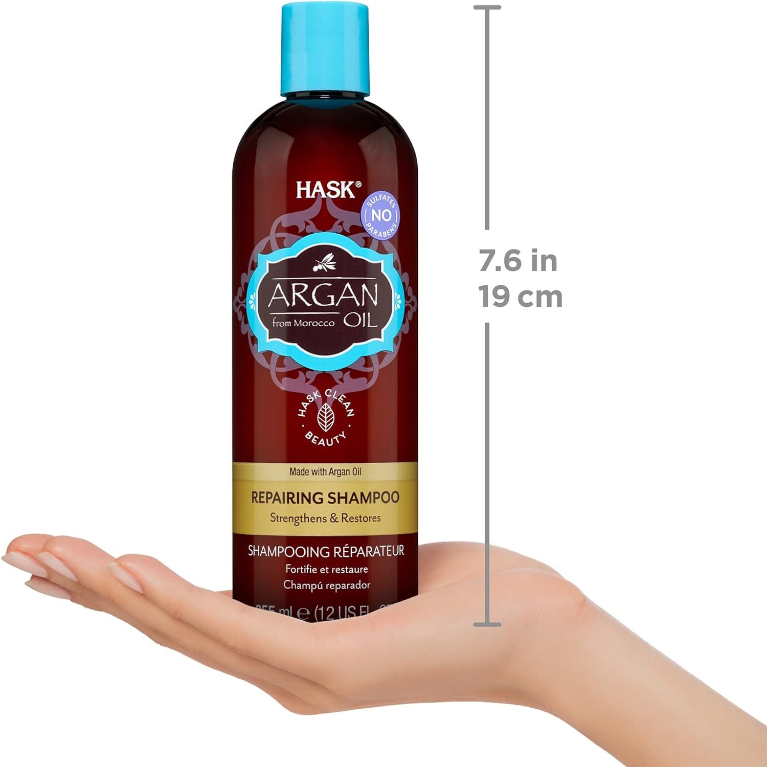 SHAMPOO CABELLO HASK ARGAN OIL 355 ML HIDRATANTE Y REPARADORA - 6