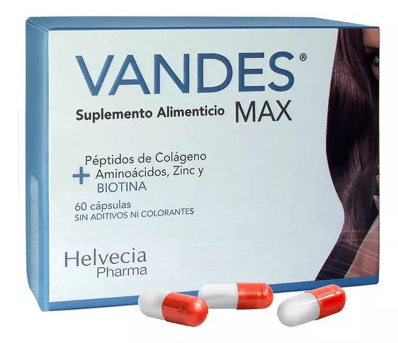 SUPLEMENTO ALIMENTICIO HELVECIA VANDES MAX COLAGENO BIOTINA 60 CAPS - 1