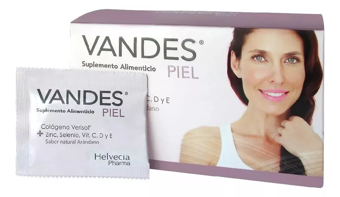 SUPLEMENTO ALIMENTICIO HELVECIA VANDES PIEL ESTIMULADOR DE COLAGENO 30 SACHETS - 1