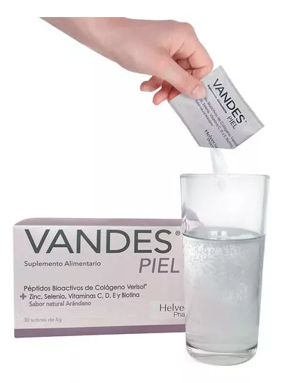 SUPLEMENTO ALIMENTICIO HELVECIA VANDES PIEL ESTIMULADOR DE COLAGENO 30 SACHETS - 3