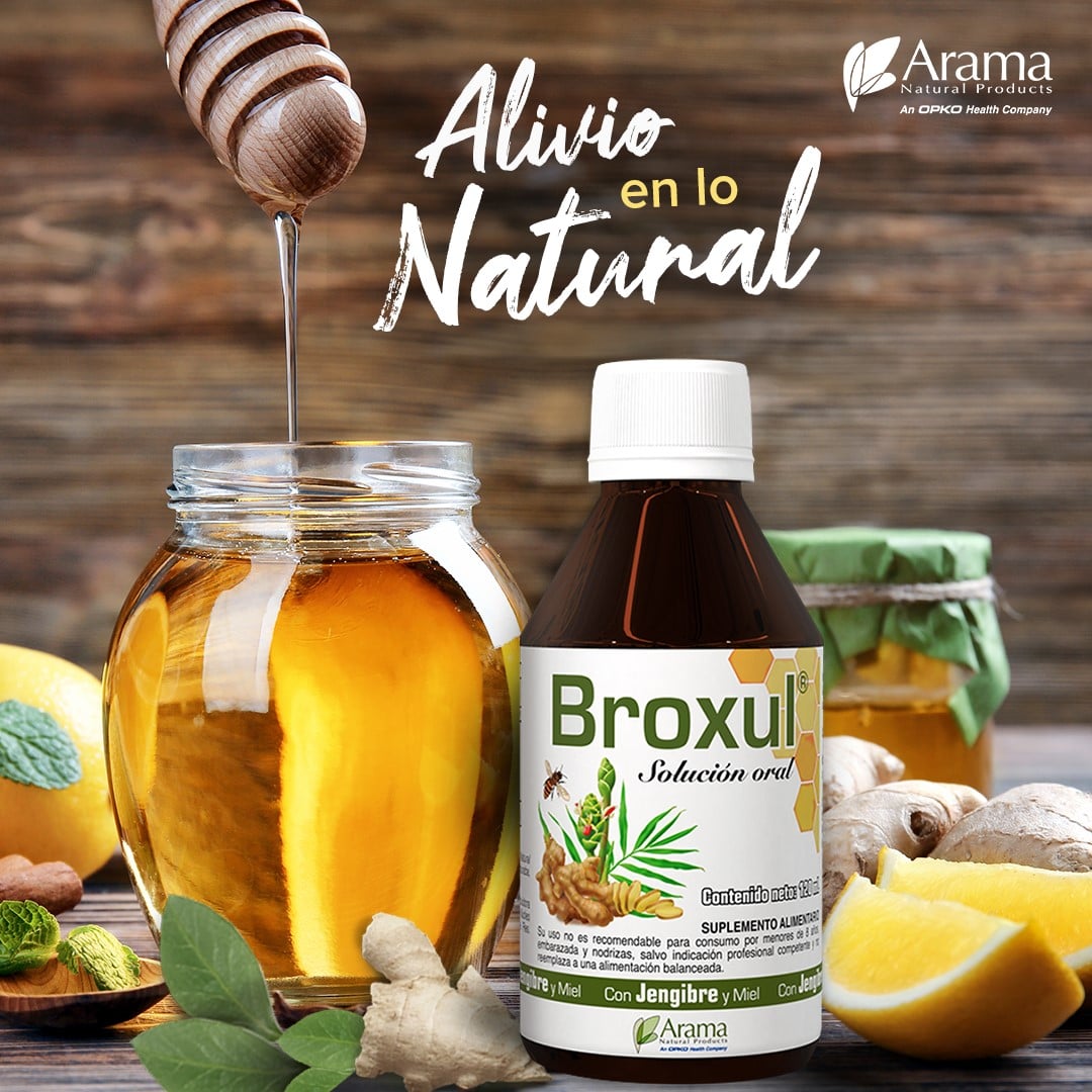 JARABE PARA LA TOS BROXUL SABOR MIEL JENGIBRE 120ML ARAMA - 2