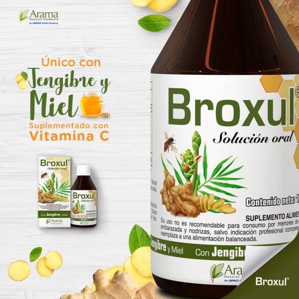 JARABE PARA LA TOS BROXUL SABOR MIEL JENGIBRE 120ML ARAMA - 5