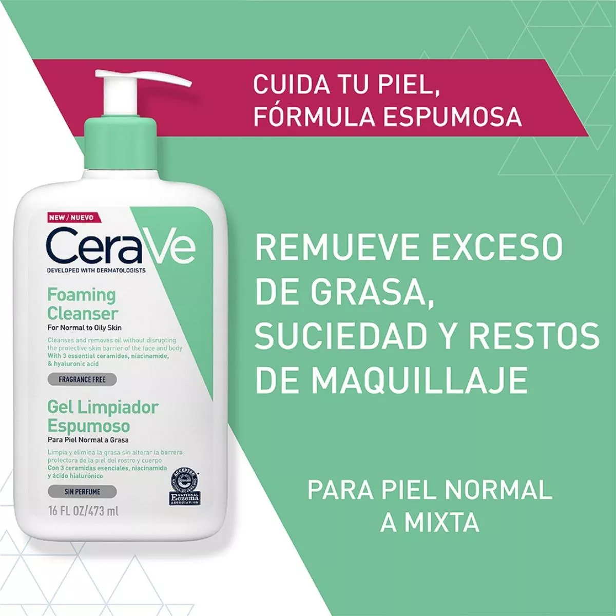 GEL CUERPO CERAVE 236 ML LIMPIADOR ESPUMOSO - 1