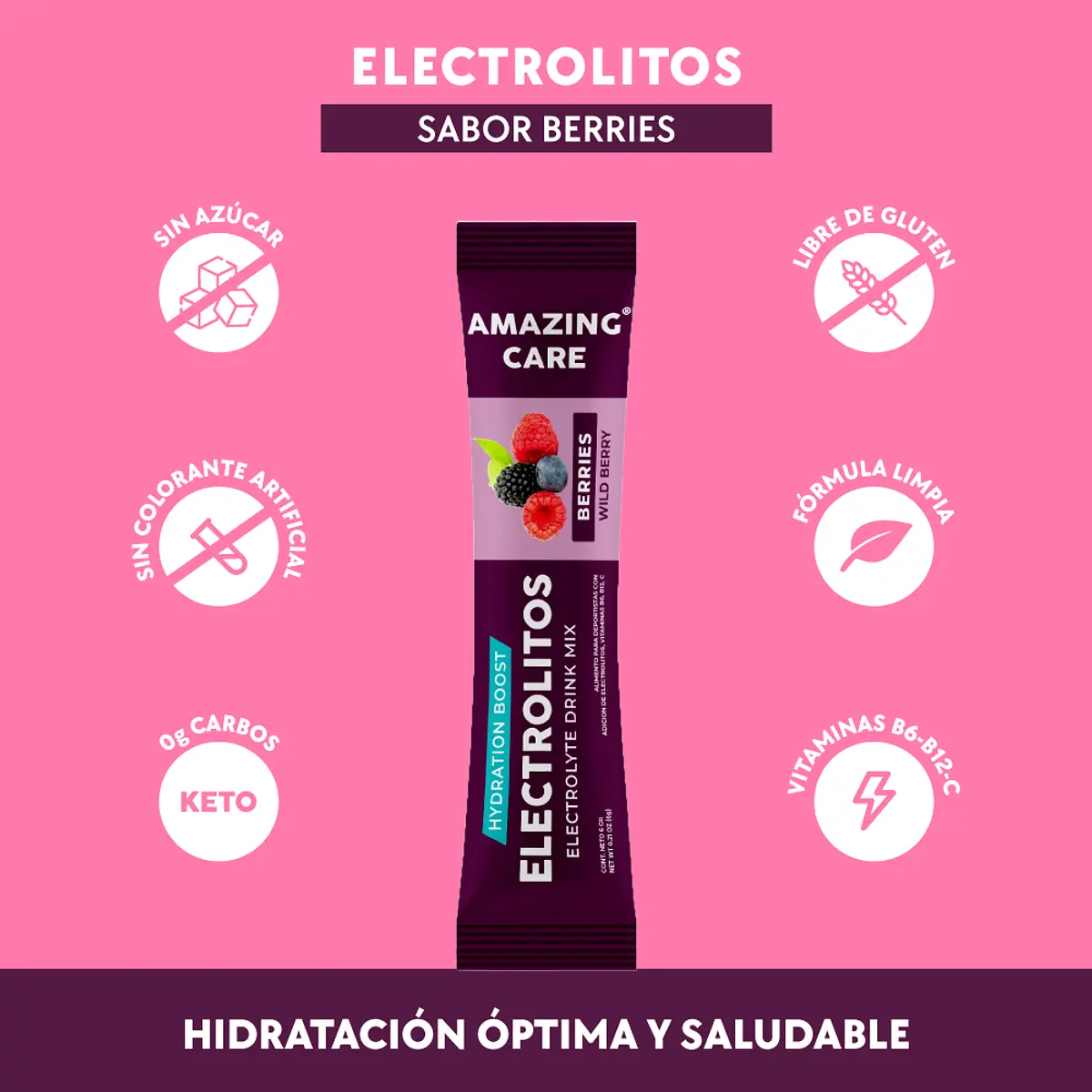 ELECTROLITOS BEBIDA HIDRATANTE AMAZING CARE BERRIES 12 UNI - 4
