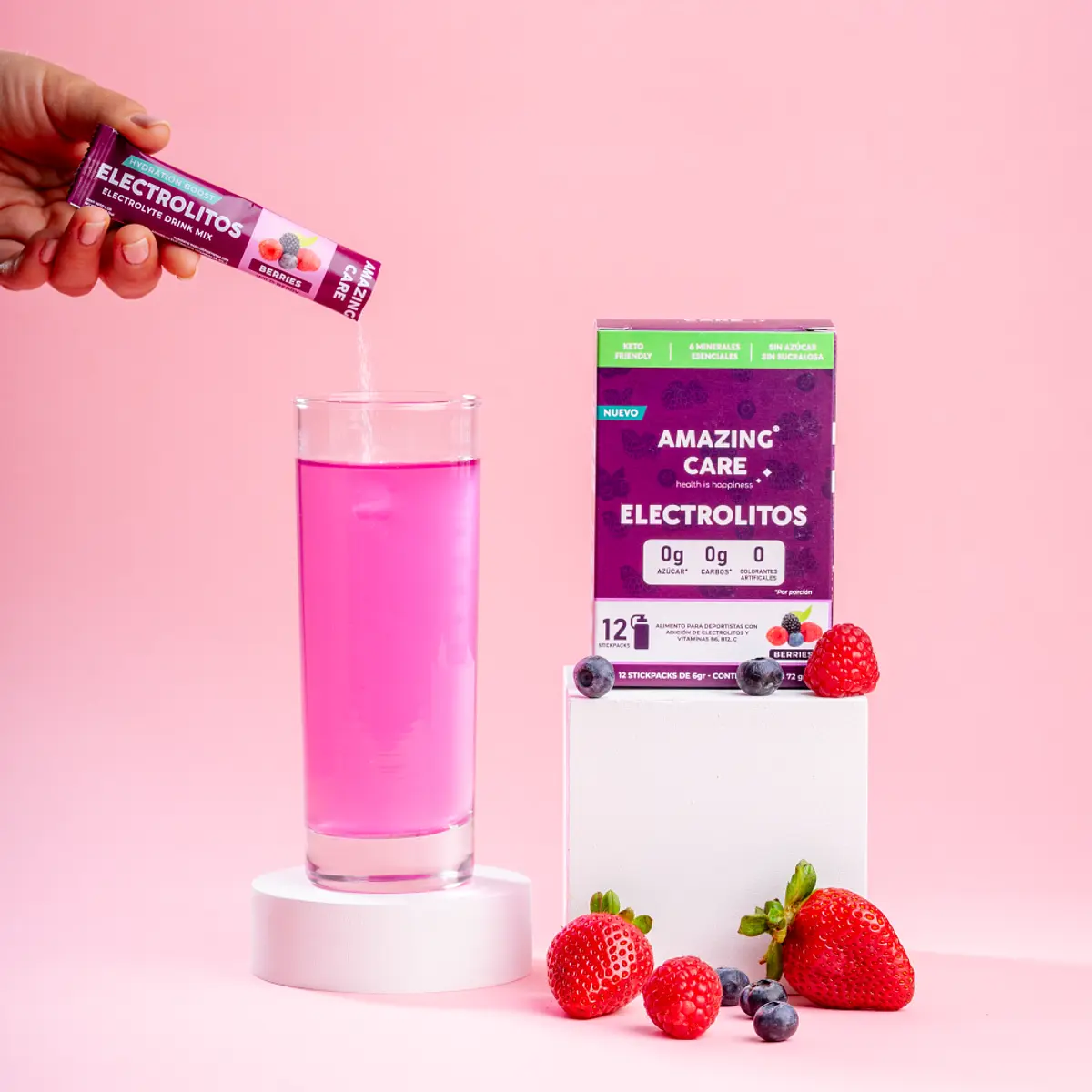 ELECTROLITOS BEBIDA HIDRATANTE AMAZING CARE BERRIES 12 UNI - 5