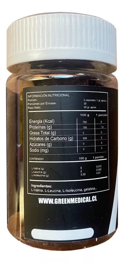 AMINOACIDO GREEN MEDICAL BCAA S CAPSULAS 60 UN - 2