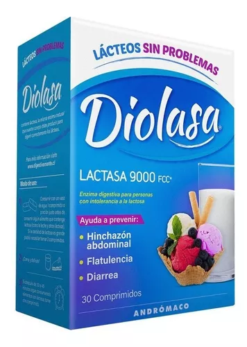 SUPLEMENTO ALIMENTICIO ANDROMACO DIOLASA MASTICABLE VAINILLA 9000FCC 30 COMP - 2