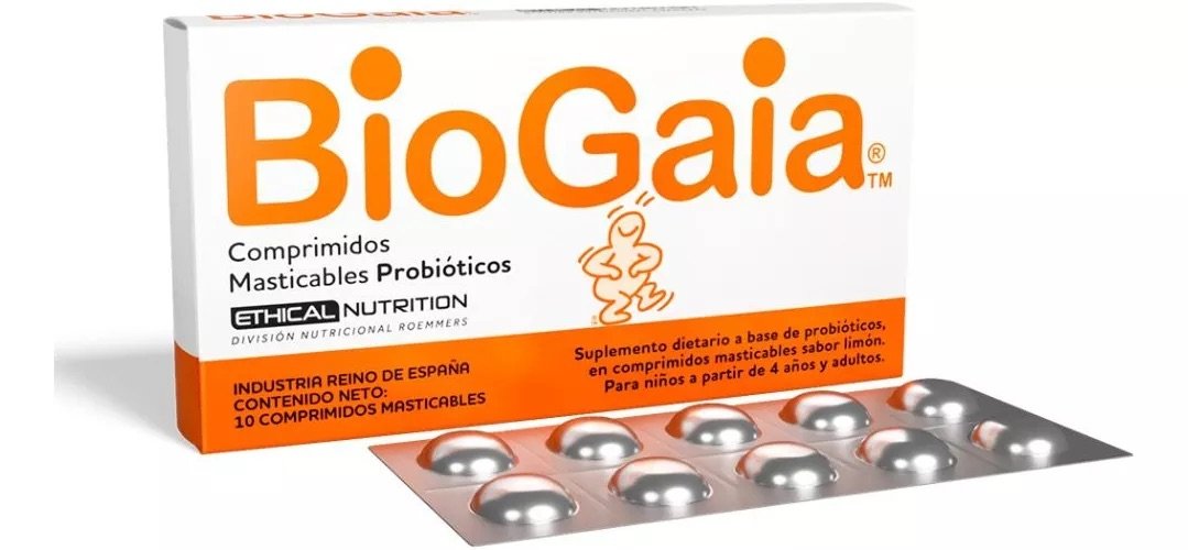 SUPLEMENTO ALIMENTICIO CAPSULAS BLANDAS BIOGAIA MASTICABLES PROBIÓTICOS X 10 COMP SABOR LIMÓN - 1