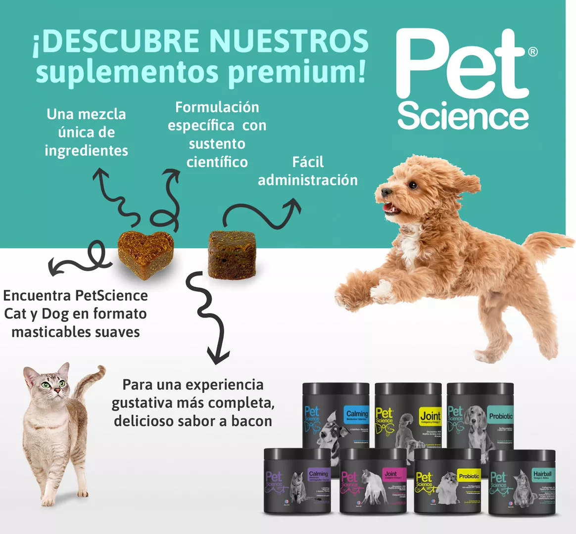 SUPLEMENTO PERRO 60 COMPRIMIDOS PETSCIENCE JOINT DOG COLAGENO + OMEGA3 MASTICABLE - 2