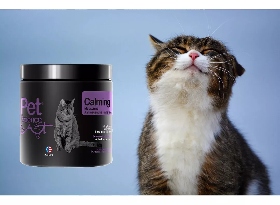 TRANQUILIZANTE GATO 60 COMPRIMIDOS PETSCIENCE ANTIESTRES MASTICABLE SUAVE - 3