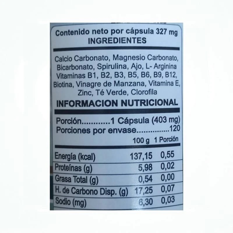 SUPLEMENTO ALIMENTICIO AURA VITALIS CAPSULAS BLANDAS ALCALIN PH CÁPSULAS 327 MG X 120 SABOR NEUTRO - 2