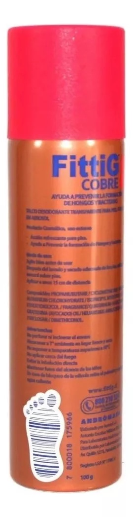 TALCO FITTIG DESODORANTE SPRAY COBRE 100G - 2