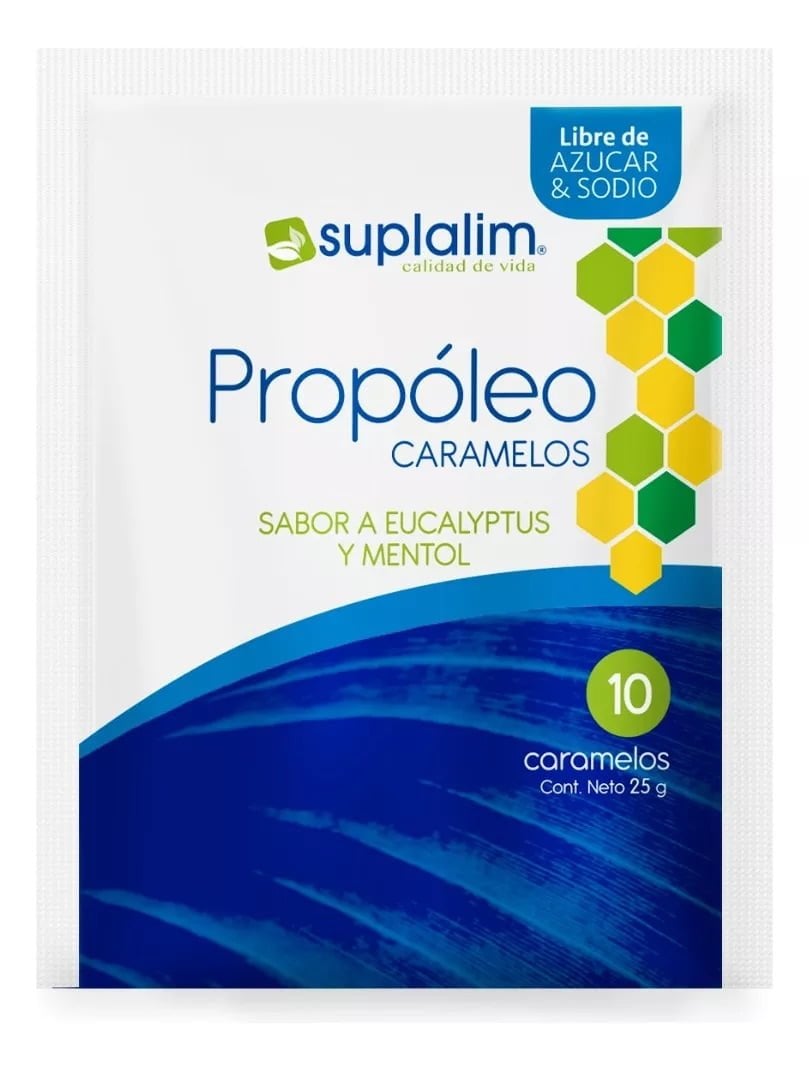 PROPOLEO EUCALYPTO 10 CARAMELOS. SABOR MENTOL Y EUCALIPTO - 1