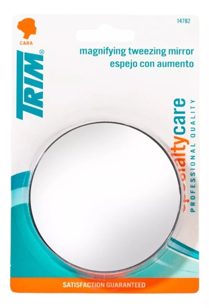 ESPEJO TRIM CON AUMENTO PORTATIL COLOR DEL MARCO BLANCO - 1