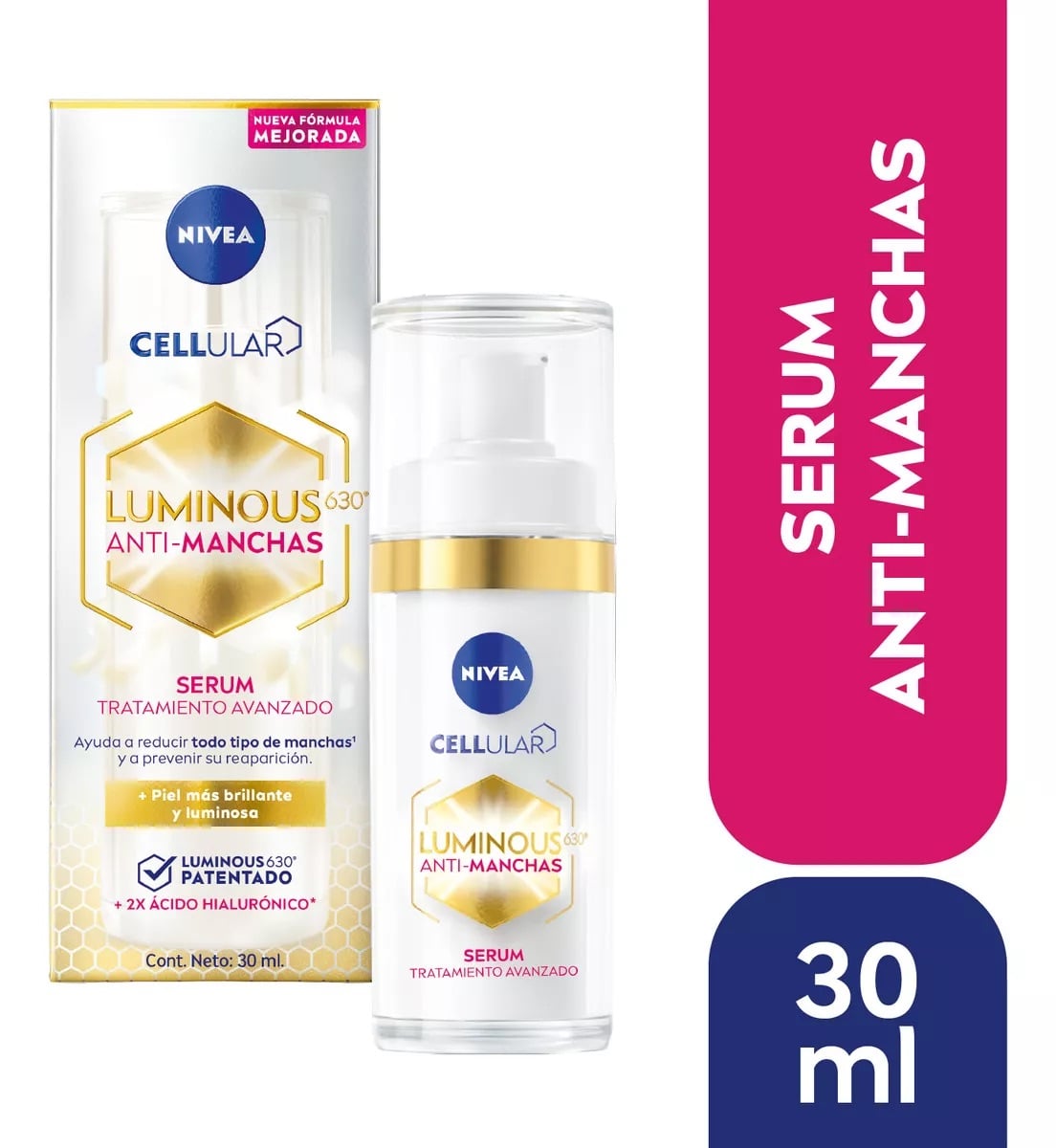 SÉRUM ROSTRO Y CUELLO NIVEA 30 ML CELLULAR LUMINOUS ANTI MANCHAS TIPO PIEL TODO TIPO PIEL - 1