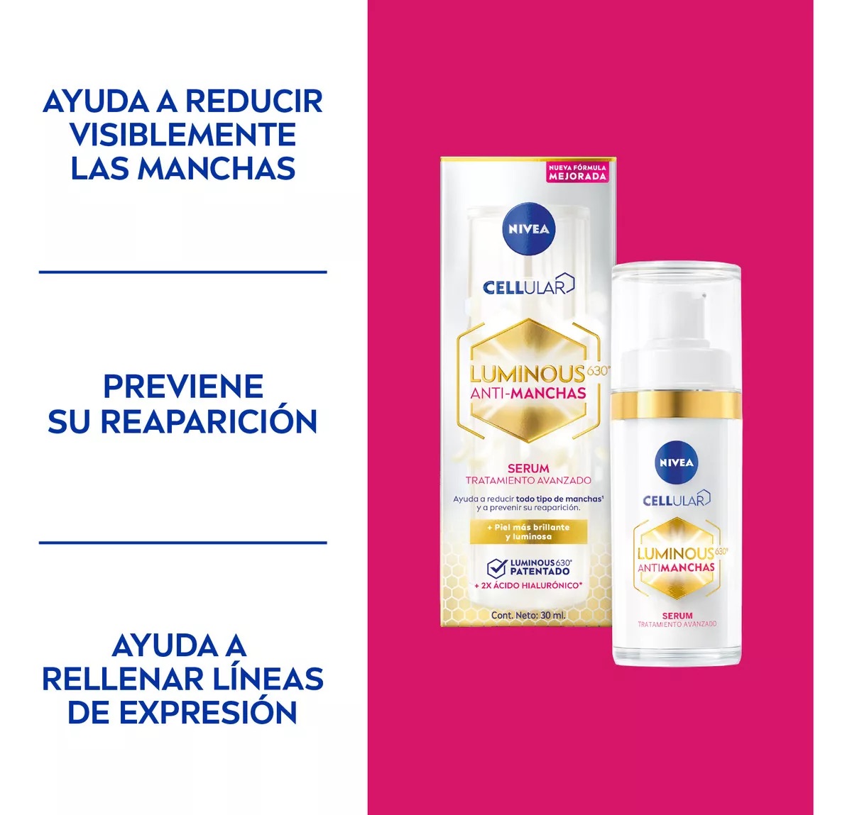 SÉRUM ROSTRO Y CUELLO NIVEA 30 ML CELLULAR LUMINOUS ANTI MANCHAS TIPO PIEL TODO TIPO PIEL - 4