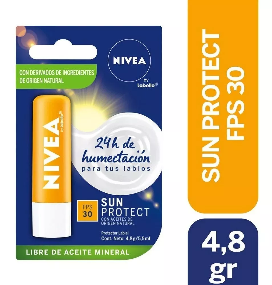 BÁLSAMO LABIOS NIVEA 4.8G SUN PROTECT PIEL - 1