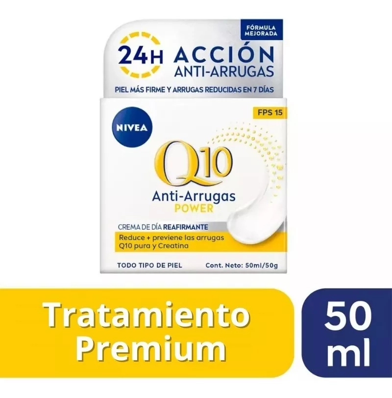 CREMA ROSTRO NIVEA SPF 15 50 ML ANTIARRUGAS Q10 POWER DÍA TIPO PIEL PIEL NORMAL A SECA - 1