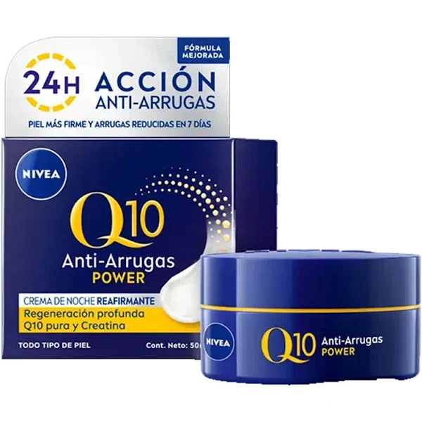 CREMA ROSTRO Y CUELLO NIVEA 50 ML ANTIARRUGAS NOCHE Q10 - 1