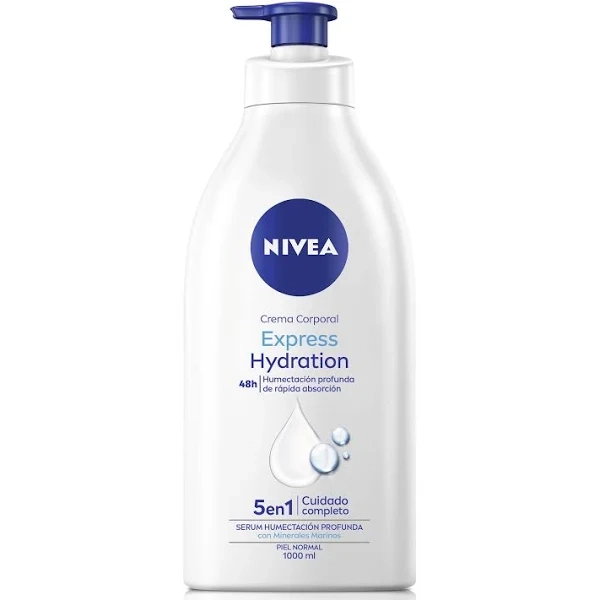CREMA CUERPO NIVEA 1000 ML HIDRATACIÓN EXPRESS FRAGANCIA NEUTRO TIPO ENVASE POTE - 1