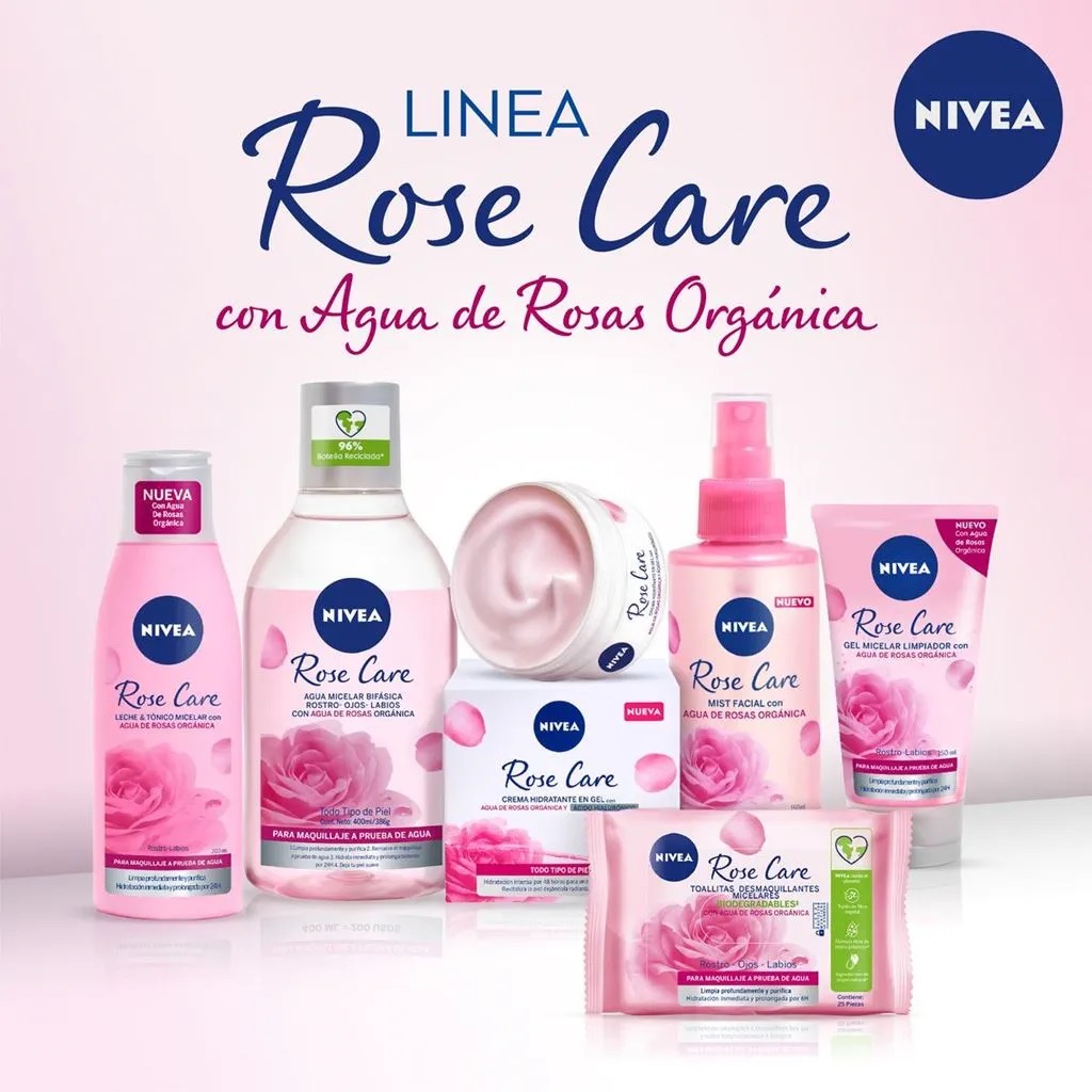 AGUA MICELAR ROSTRO NIVEA 400 ML BIFÁSICA ROSE CARE - 5