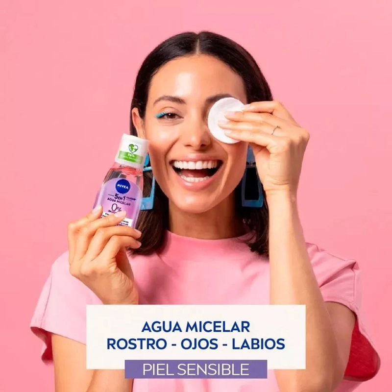 LOCIÓN AGUA MICELAR 3 EN 1 NIVEA PIEL SENSIBLE 100ML - 3