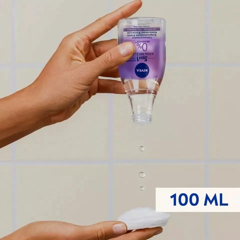 LOCIÓN AGUA MICELAR 3 EN 1 NIVEA PIEL SENSIBLE 100ML - 5