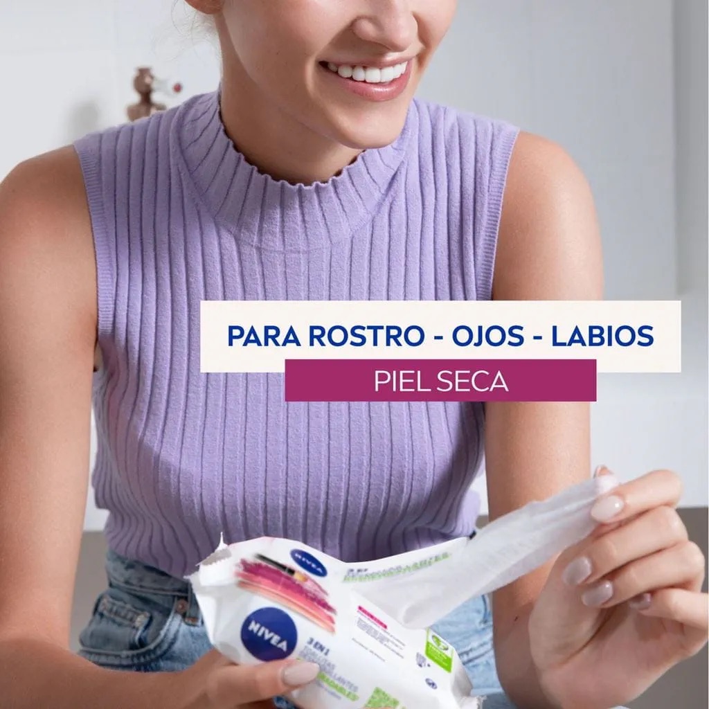 TOALLITAS DESMAQUILLANTES NIVEA SUAVES X 25 U - 3