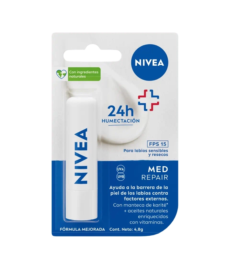 PROTECTOR LABIAL ROSTRO Y CUELLO NIVEA 4.8 G MED REPAIR - 1