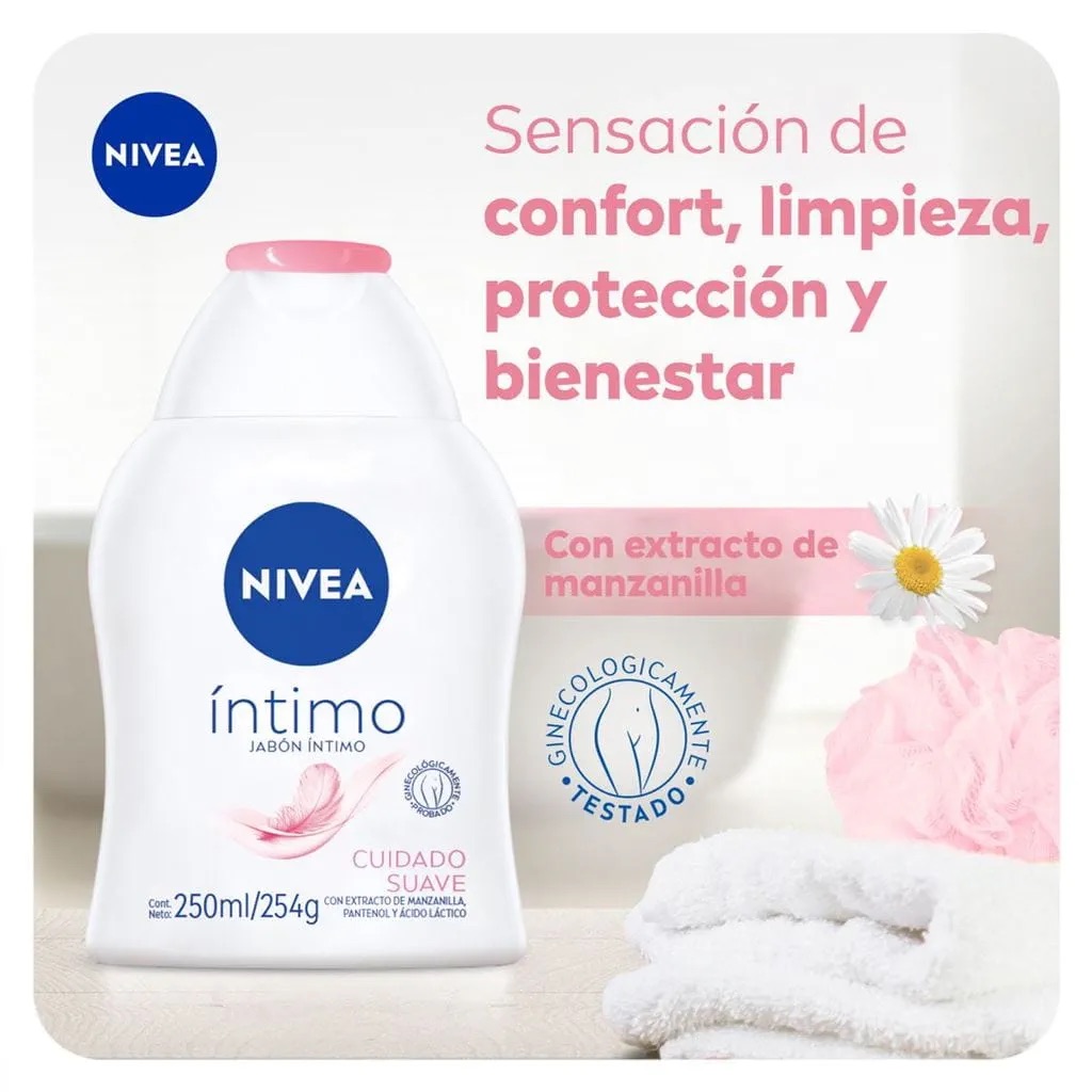 JABON INTIMO CORPORAL NIVEA 250 ML DELICATE COMFORT PUMP X - 5