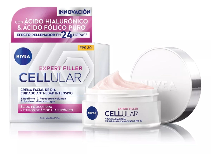 CREMA ROSTRO Y CUELLO NIVEA SPF 30 49G ANTI-EDAD CELLULAR EXPERT FILLER DÍA - 1