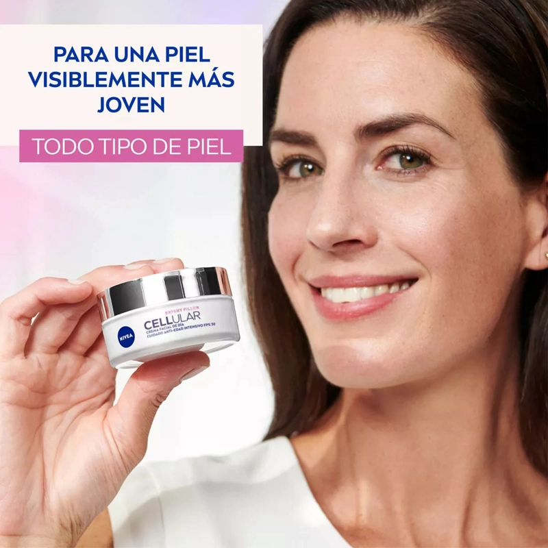 CREMA ROSTRO Y CUELLO NIVEA SPF 30 49G ANTI-EDAD CELLULAR EXPERT FILLER DÍA - 2