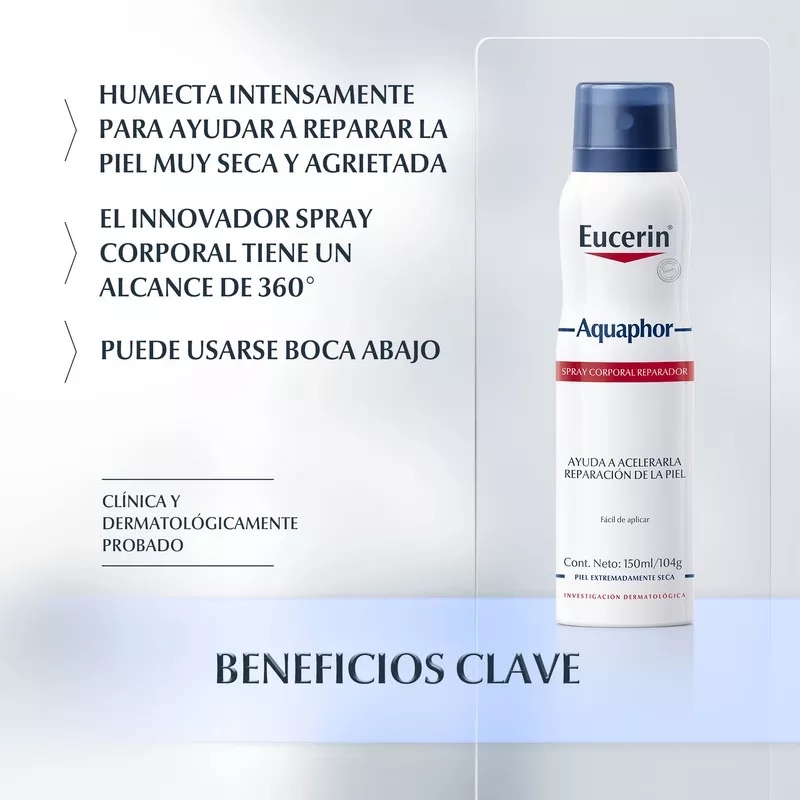 HIDRATANTE CUERPO EUCERIN 150 ML AQUAPHOR SPRAY REPARADOR FRAGANCIA NEUTRO - 2