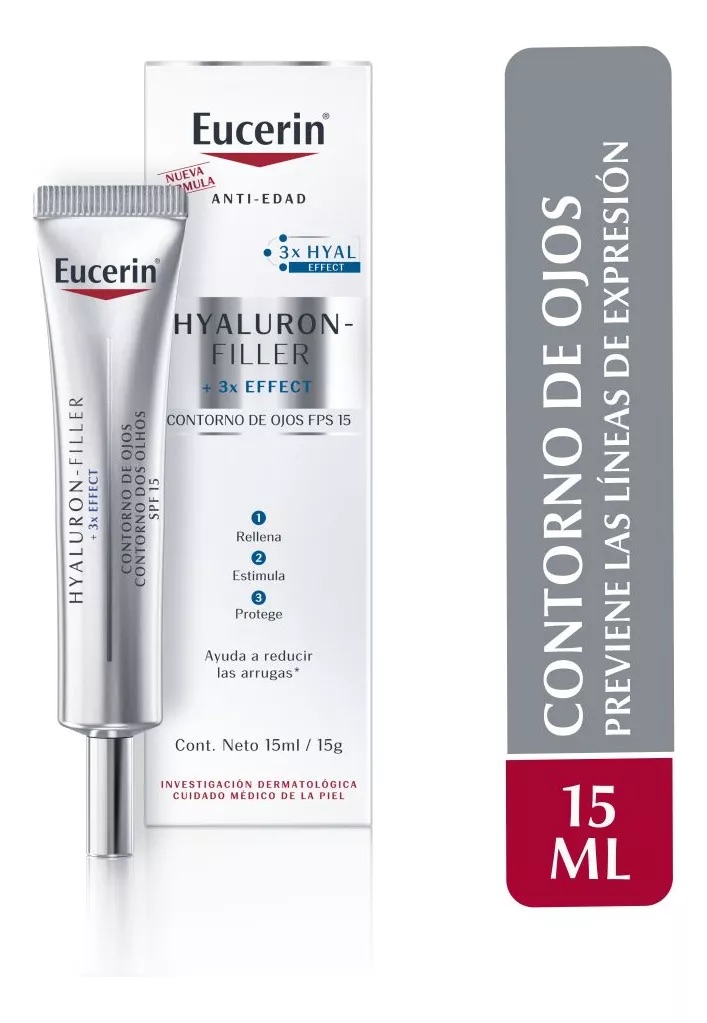 CREMA OJOS EUCERIN SPF 15 15G HYALURON FILLER 3X EFFECT DÍA/NOCHE TODO TIPO PIEL - 1