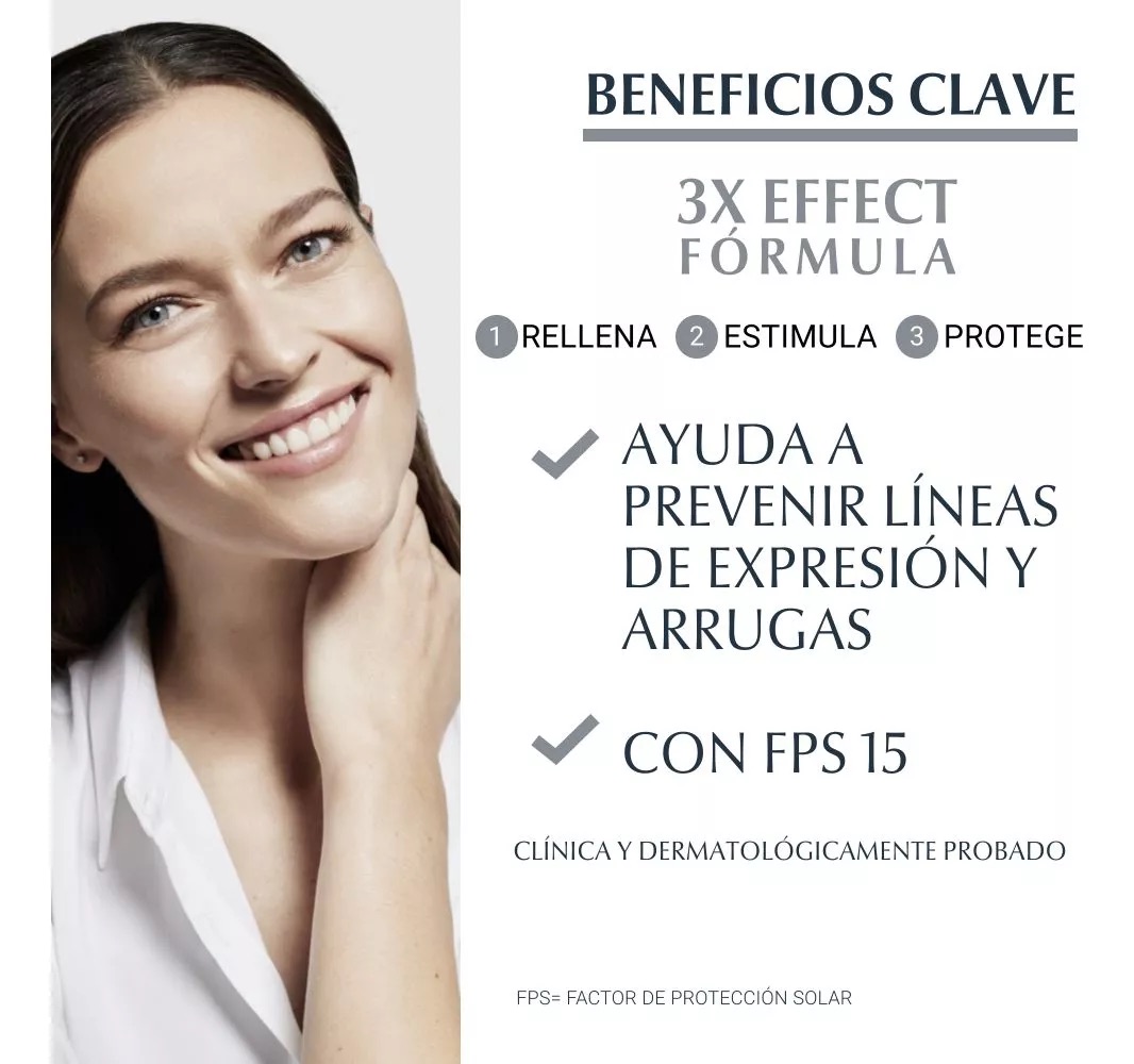 CREMA OJOS EUCERIN SPF 15 15G HYALURON FILLER 3X EFFECT DÍA/NOCHE TODO TIPO PIEL - 2