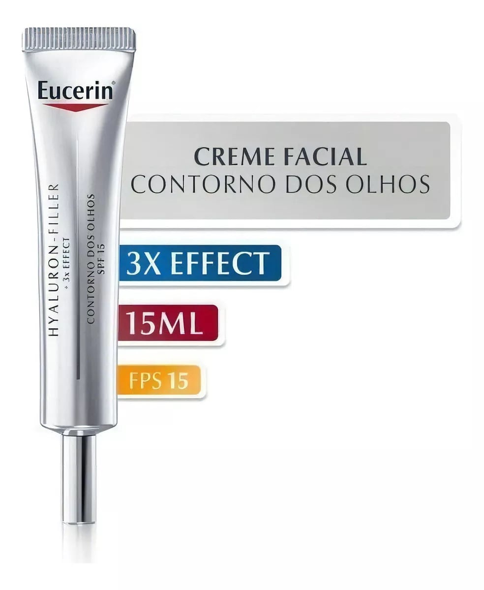 CREMA OJOS EUCERIN SPF 15 15G HYALURON FILLER 3X EFFECT DÍA/NOCHE TODO TIPO PIEL - 5