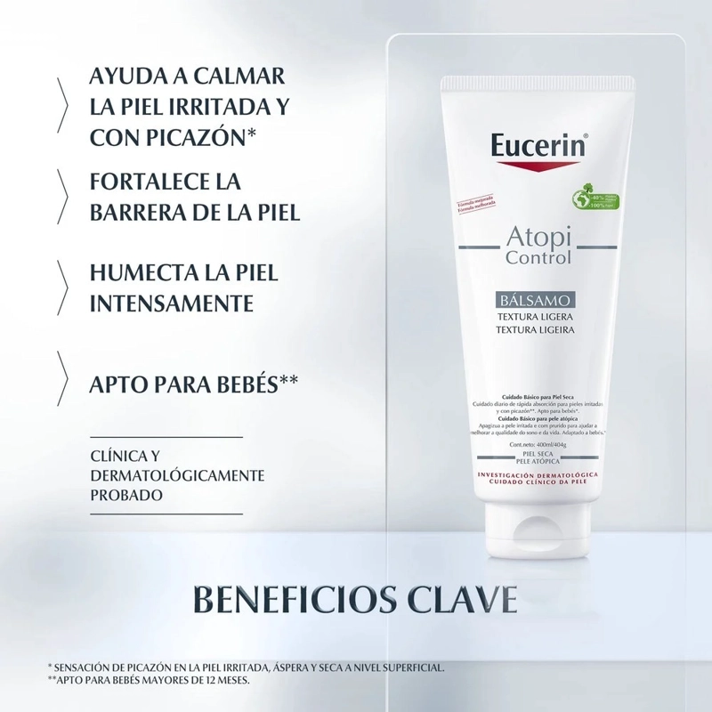 BÁLSAMO CUERPO EUCERIN 400 ML ATOPI CONTROL TEXTURA LIGERA - 2