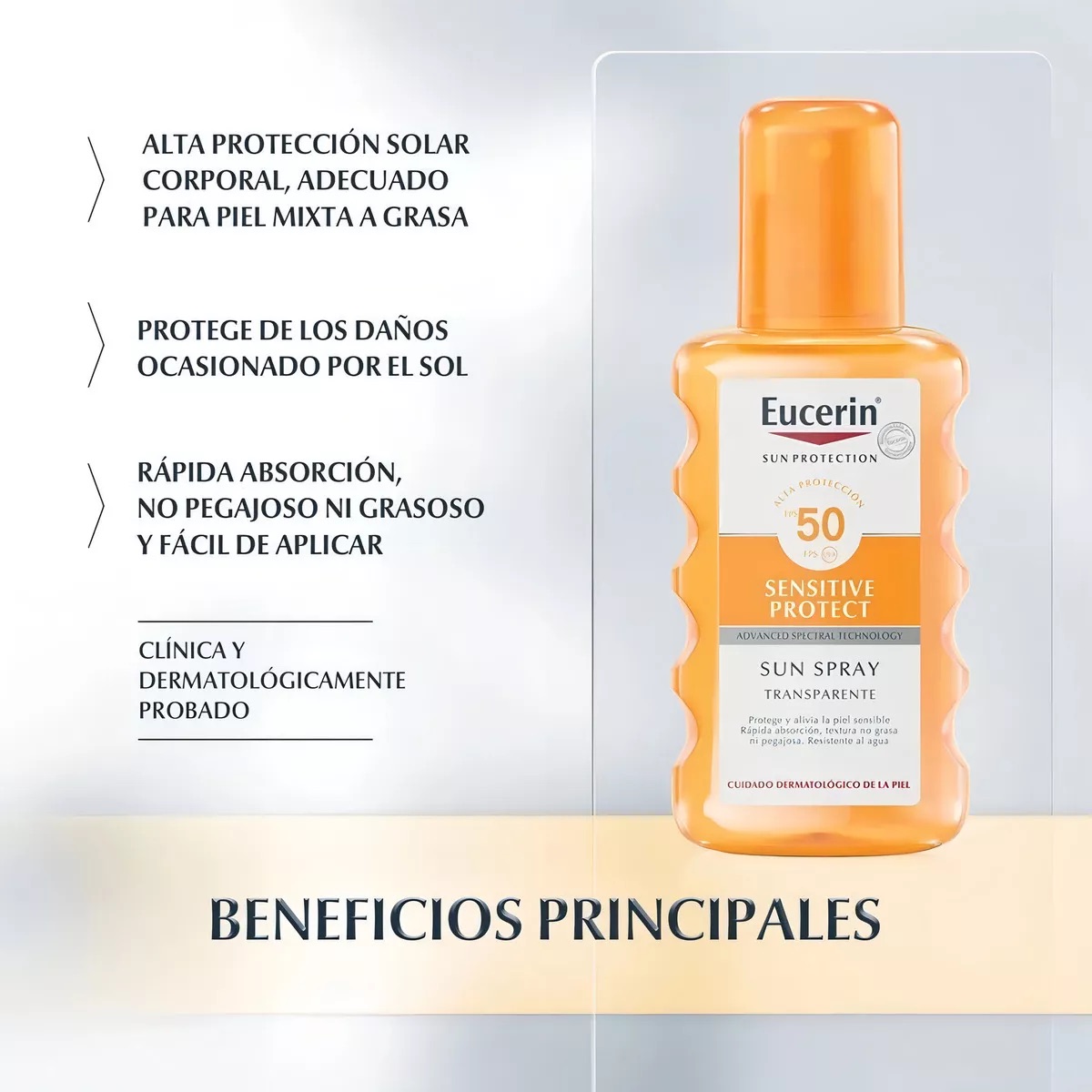 BLOQUEADOR CUERPO EUCERIN 200 ML SPRAY TRANSPARENTE - 6
