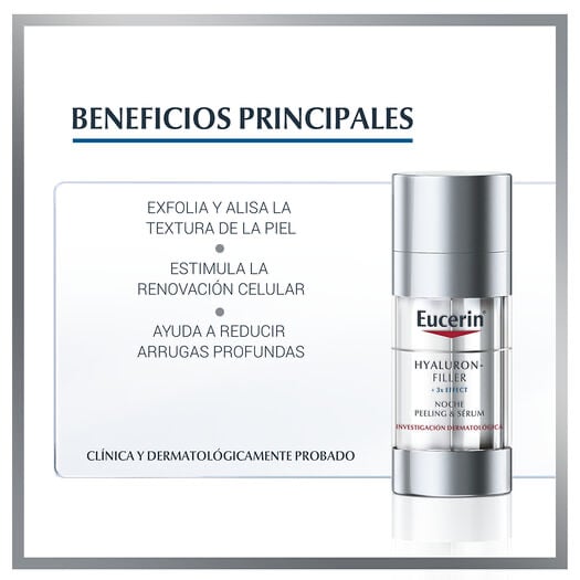 SÉRUM ROSTRO Y CUELLO EUCERIN 30 ML EFFECT PEELING HYALURON FILLER NOCHE - 3
