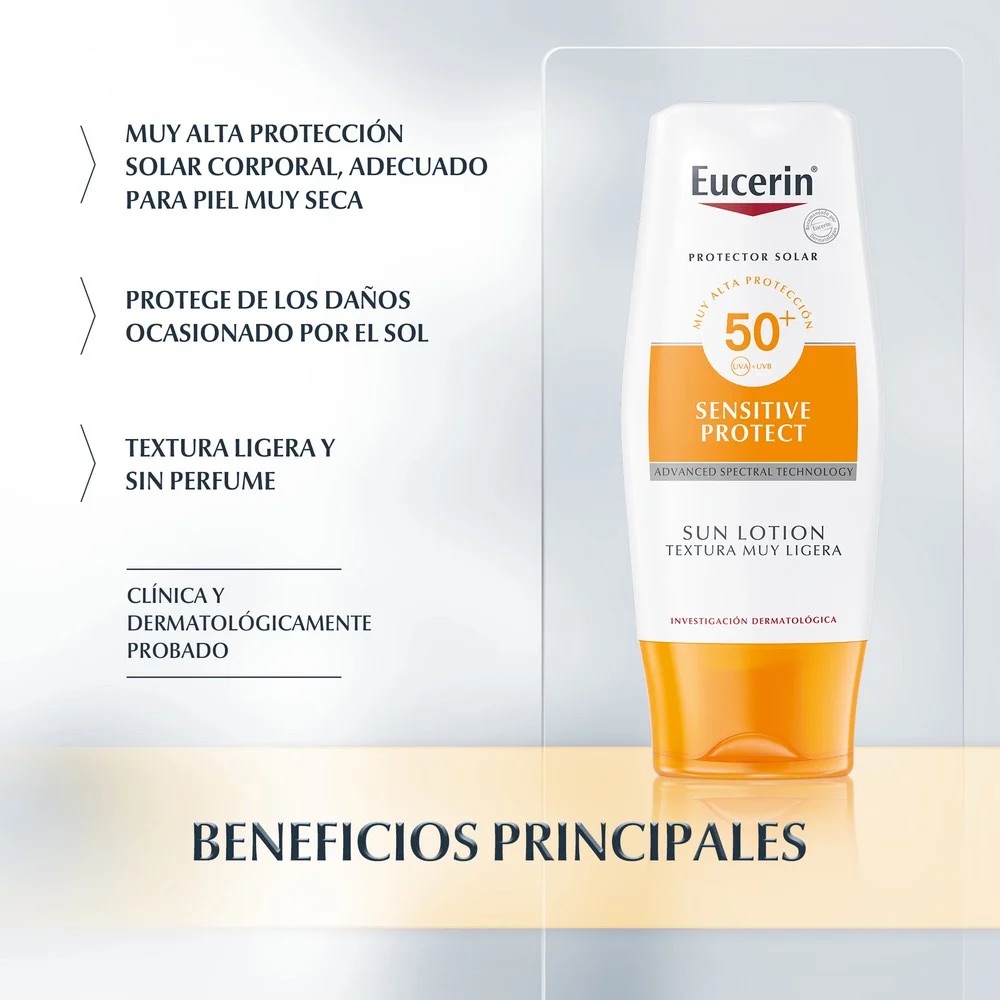 BLOQUEADOR CUERPO EUCERIN SPF 50 30 ML SUN LOTION TEXTURA MUY LIGERA - 2