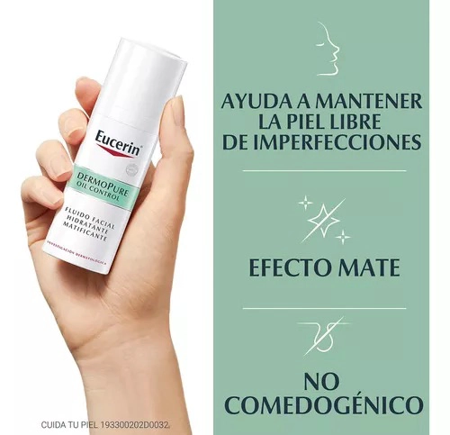 MATIFICANTE ROSTRO Y CUELLO EUCERIN 50 ML FLUIDO DERMOPURE PIEL GRASA - 3