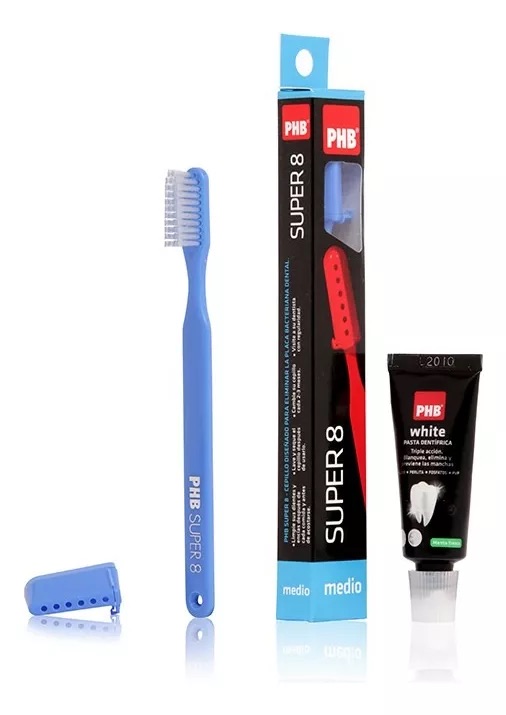 CEPILLO PHB DIENTES DENTAL SUPER 8 MEDIO MEDIO - 1